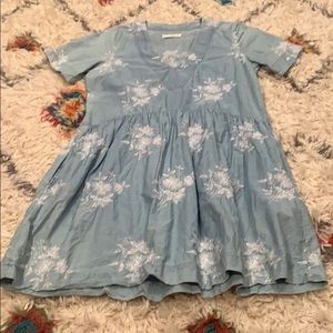 Mango brand lightweight denim light blue dress